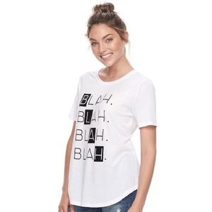 5 for $10: Awake “Blah Blah Blah” Top Size L NWT